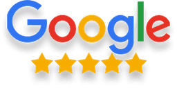 Google rating with 5 stars